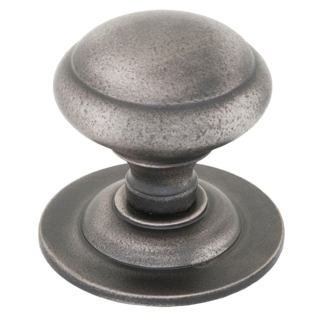 From The Anvil Door Furniture Antique Pewter / Round Centre Door Knob From The Anvil - Antique Pewter Round Centre Door Knob