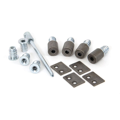 From The Anvil Window Furniture Antique Pewter / Locking Sash Stops From The Anvil - Antique Pewter Secure Stops (Pack of 4)