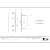 From The Anvil Window Furniture Antique Pewter / Sash Pulley From The Anvil - Antique Pewter Square Ended Sash Pulley 75kg
