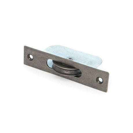 From The Anvil Window Furniture Antique Pewter / Sash Pulley From The Anvil - Antique Pewter Square Ended Sash Pulley 75kg