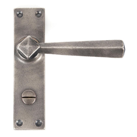 From The Anvil Door Furniture Antique Pewter / Bathroom Lock Handles From The Anvil - Antique Pewter Straight Lever Bathroom Set