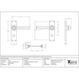 From The Anvil Door Furniture Antique Pewter / Bathroom Lock Handles From The Anvil - Antique Pewter Straight Lever Bathroom Set