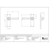 From The Anvil Door Furniture Antique Pewter / Latch Handles From The Anvil - Antique Pewter Straight Lever Latch Set