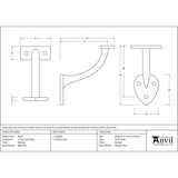 From The Anvil Accessories Beeswax / 3" / 76mm From The Anvil - Beeswax 3" Handrail Bracket