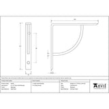 From The Anvil Accessories Beeswax / Shelf Brackets / 6 x 6" From The Anvil - Beeswax 6'' x 6'' Plain Shelf Bracket