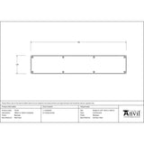 From The Anvil Door Furniture Beeswax / Kick Plates / 780 x 150mm From The Anvil - Beeswax 780mm x 150mm Kick Plate
