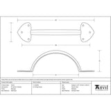 From The Anvil Door Furniture Beeswax From The Anvil - Beeswax 8" Gothic D Handle