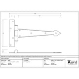 From The Anvil Hinges Beeswax / Tee Hinges / 9" (229mm) From The Anvil - Beeswax 9" Arrow Head T Hinge (pair)