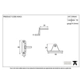 From The Anvil Window Furniture Beeswax / Cranked Casement Stay Pins From The Anvil - Beeswax Cranked Casement Stay Pin