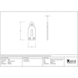 From The Anvil Door Furniture Beeswax / Mortice Key Profile Escutcheons From The Anvil - Beeswax Gothic Escutcheon