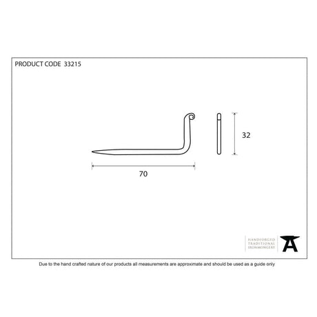 From The Anvil Accessories Beeswax / L Hooks From The Anvil - Beeswax L Hook - Small