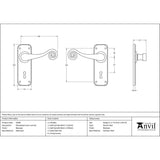 From The Anvil Door Furniture Beeswax / Std. Lock Handles From The Anvil - Beeswax Monkeytail Lever Lock Set