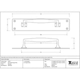 From The Anvil Door Furniture Beeswax / Pull Handle (Backplate) From The Anvil - Beeswax Pull Handle on Backplate