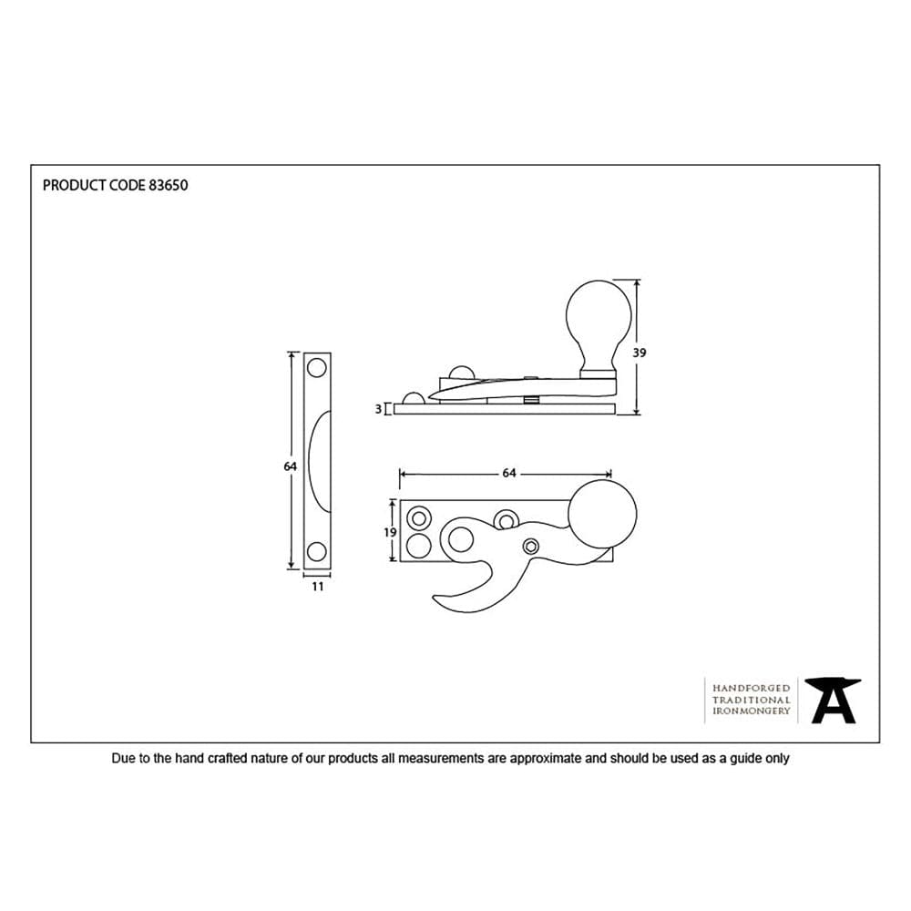 From The Anvil Window Furniture Beeswax / Sash Window Hook Fasteners / Yes From The Anvil - Beeswax Sash Hook Fastener