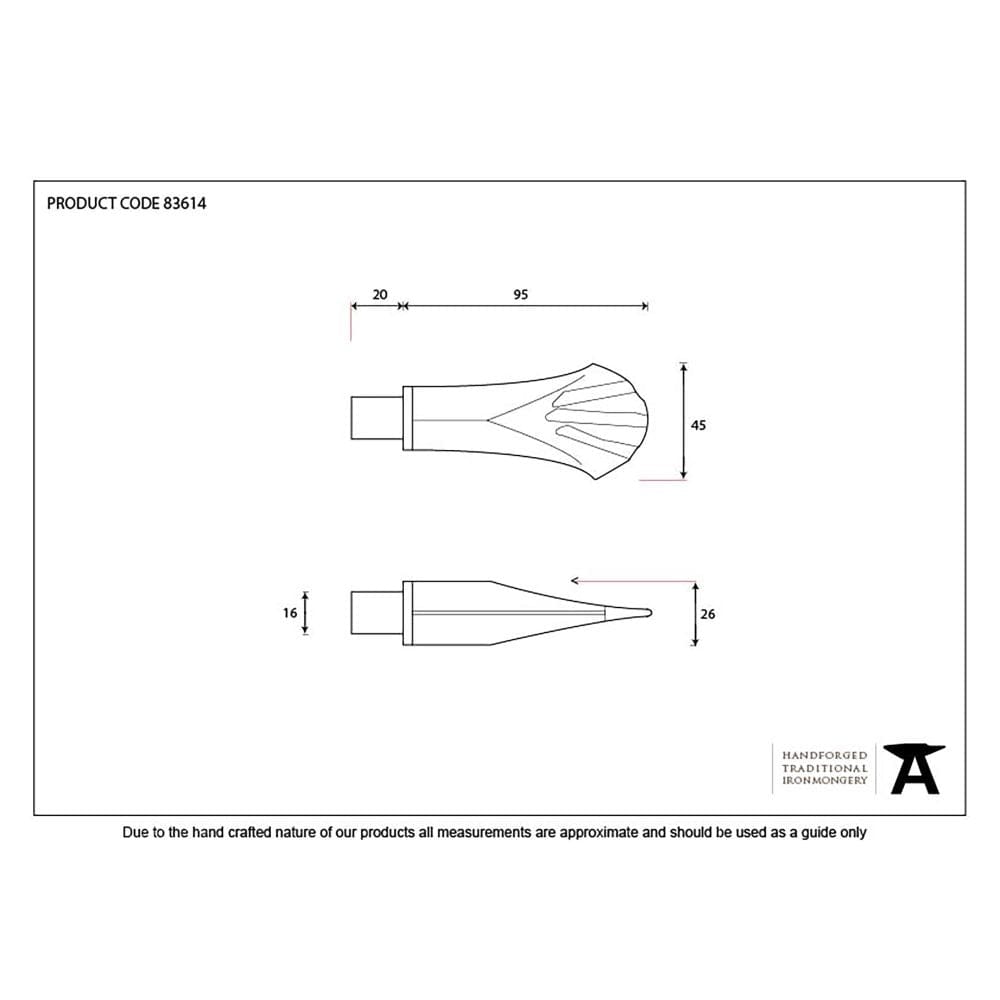 From The Anvil Accessories Beeswax / Finials From The Anvil - Beeswax Shell Curtain Finial (pair)