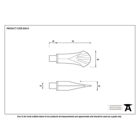 From The Anvil Accessories Beeswax / Finials From The Anvil - Beeswax Shell Curtain Finial (pair)