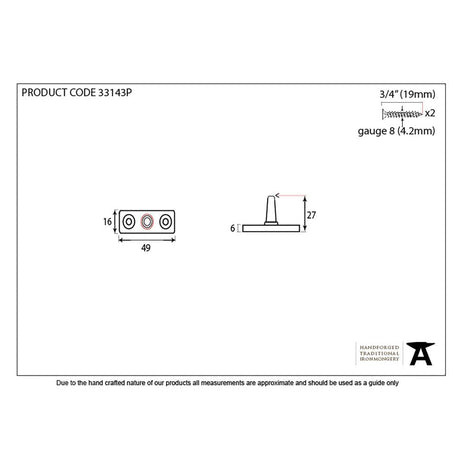 From The Anvil Window Furniture Beeswax / Casement Stay Pin From The Anvil - Beeswax Stay Pin