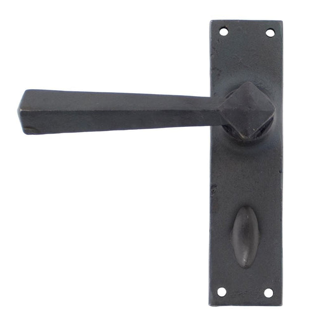 From The Anvil Door Furniture Beeswax / Bathroom Lock Handles From The Anvil - Beeswax Straight Lever Bathroom Set