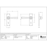 From The Anvil Door Furniture Beeswax / Std. Lock Handles From The Anvil - Beeswax Straight Lever Lock Set