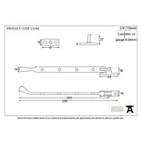 From The Anvil Window Furniture Black / 10"/250mm From The Anvil - Black 10" Cast Peardrop Stay