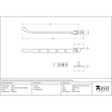 From The Anvil Window Furniture Black / 10"/250mm From The Anvil - Black 10" Handmade Peardrop Stay
