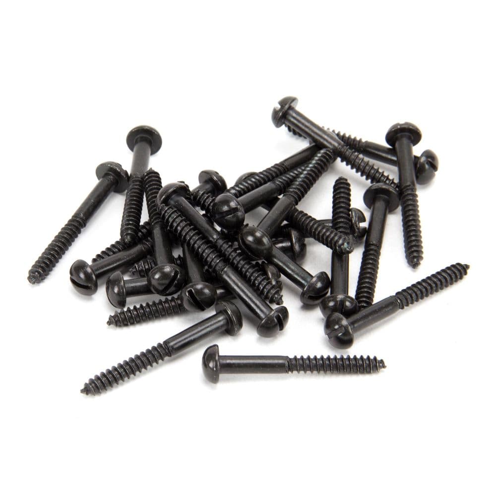 From The Anvil Accessories Black / Fixing Packs From The Anvil - Black 10 x 1 1/2" Round Head Screws (25)