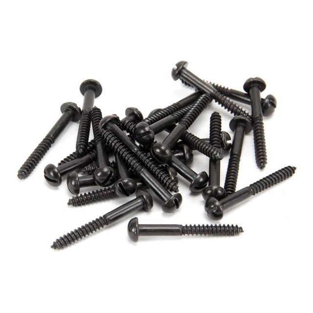 From The Anvil Accessories Black / Fixing Packs From The Anvil - Black 10 x 1 1/2" Round Head Screws (25)