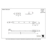 From The Anvil Window Furniture Black / 11"/280mm From The Anvil - Black 11" Rosehead Stay