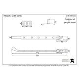 From The Anvil Window Furniture Black / 12"/300mm From The Anvil - Black 12" Cast Peardrop Stay