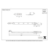 From The Anvil Window Furniture Black / 13"/330mm From The Anvil - Black 13" Rosehead Stay