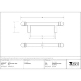From The Anvil Cabinet Hardware Black / Cabinet Pull Handles From The Anvil - Black 156mm Bar Pull Handle