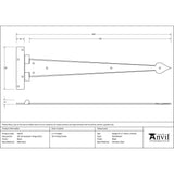 From The Anvil Hinges Black / Tee Hinges / 18" (457mm) From The Anvil - Black 18" Arrow Head T Hinge (pair)