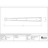 From The Anvil Hinges Black / Hinge Fronts / 18" (457mm) From The Anvil - Black 18" Penny End Hinge Front (pair)