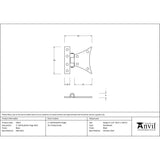 From The Anvil Hinges Black / Butterfly Hinges / 2" (51mm) From The Anvil - Black 2" Half Butterfly Hinge (pair)