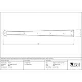 From The Anvil Hinges Black / Hinge Fronts / 4" x (102mm) From The Anvil - Black 24" Penny End Hinge Front (pair)