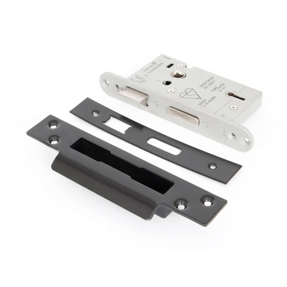 From The Anvil Locks & Latches Black / 5 Lever Sashlocks / 2.5" / 65mm From The Anvil - Black 2Ã‚Â½" 5 Lever Heavy Duty BS Sash Lock
