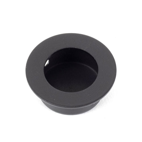 From The Anvil Door Furniture Black / Flush Pull / Round From The Anvil - Black 30mm Small Flush Pull