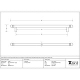 From The Anvil Cabinet Hardware Black / Cabinet Pull Handles From The Anvil - Black 344mm Bar Pull Handle