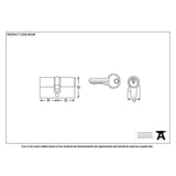 From The Anvil Locks & Latches Black / Euro Double Cylinders / 35 x 35mm From The Anvil - Black 35/35 6pin Euro Cylinder KA