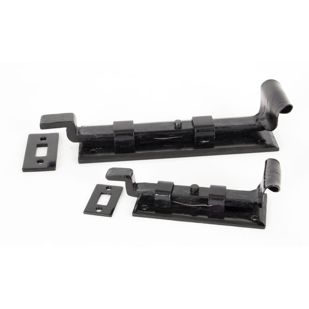 From The Anvil Accessories Black / Cranked Surface Bolts / 100mm / 4" From The Anvil - Black 4" Cranked Door Bolt