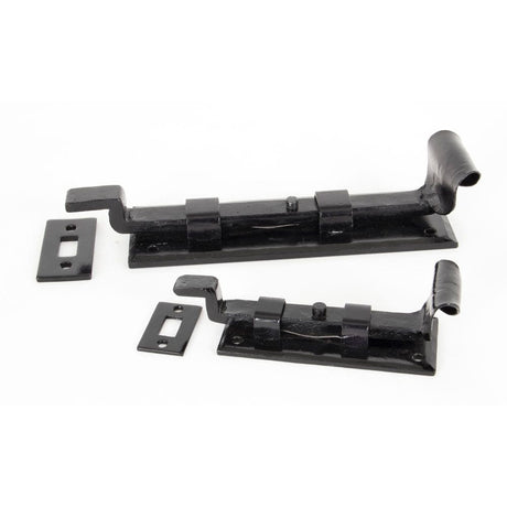 From The Anvil Accessories Black / Cranked Surface Bolts / 100mm / 4" From The Anvil - Black 4" Cranked Door Bolt