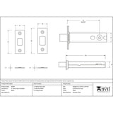 From The Anvil Locks & Latches Black / Tubular Dead Bolts / 4" / 102mm From The Anvil - Black 4" Heavy Duty Tubular Deadbolt