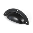 From The Anvil Cabinet Hardware Black / Cabinet Cup Pulls From The Anvil - Black 4" Plain Drawer Pull