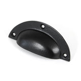 From The Anvil Cabinet Hardware Black / Cabinet Cup Pulls From The Anvil - Black 4" Plain Drawer Pull