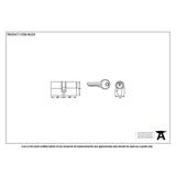 From The Anvil Locks & Latches Black / Euro Double Cylinders / 40 x 40mm From The Anvil - Black 40/40 6pin Euro Cylinder