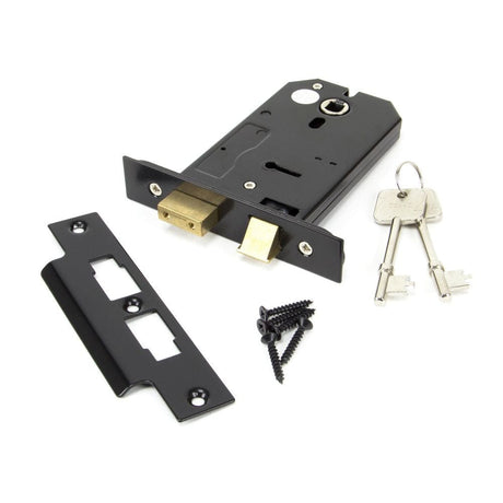 From The Anvil Locks & Latches Black / Horizontal Locks / 5" / 127mm From The Anvil - Black 5" Horizontal 3 Lever Sash Lock