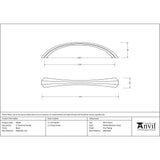 From The Anvil Cabinet Hardware Black / Cabinet Pull Handles From The Anvil - Black 5" Shell Pull Handle