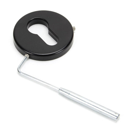 From The Anvil Door Furniture Black / Euro Profile Escutcheons From The Anvil - Black 52mm Regency Concealed Escutcheon