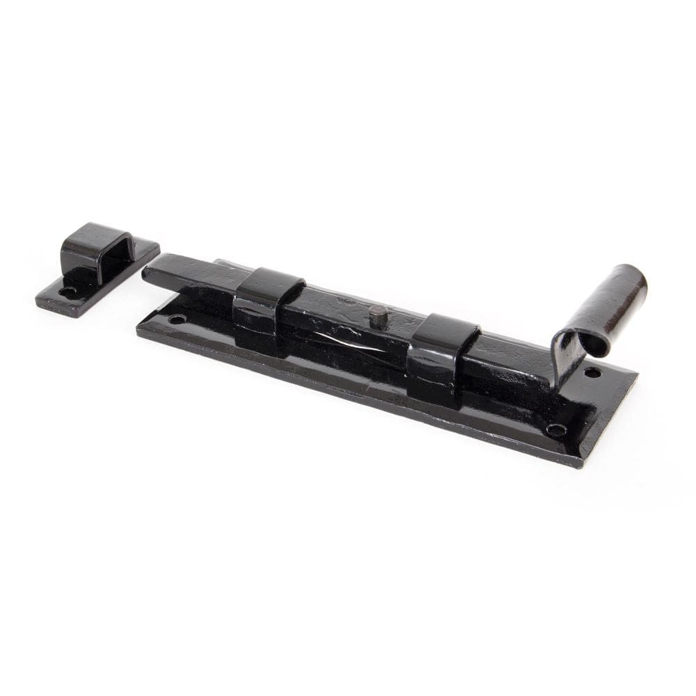 From The Anvil Accessories Black / Straight Surface Bolts / 150mm / 6" From The Anvil - Black 6" Straight Door Bolt