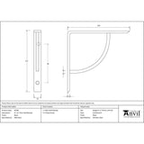 From The Anvil Accessories Black / Shelf Brackets / 6 x 6" From The Anvil - Black 6'' x 6'' Plain Shelf Bracket